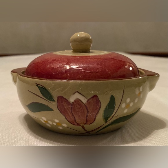 Stangl Pottery 'Magnolia' Individual Casserole & Lid Set Mid Century Modern - Picture 2 of 9